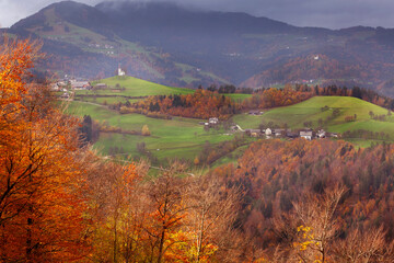 Saint Andrew church in Skofja Loka, Slovenia