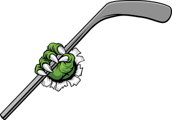 Ice Hockey Stick Claw Monster Sports Hand
