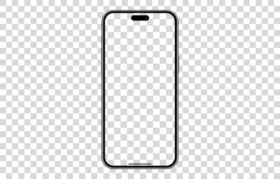 Mockup Iphone 15 pro max Vector Mock up isolate screen iPhone X Transparent and Clipping Path isolated for Infographic Business web site design app ios: Bangkok, Thailand - SEP 8, 2022	