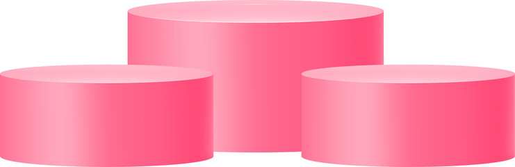pink podium , mock up , 3d