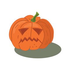 Pumpkin for Halloween. Element for print, postcard and poster. Vector illustration
