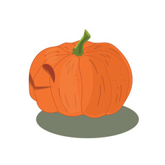 Pumpkin for Halloween. Element for print, postcard and poster. Vector illustration
