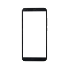 Blank smartphone screen and isolated background. Cellphone frame
