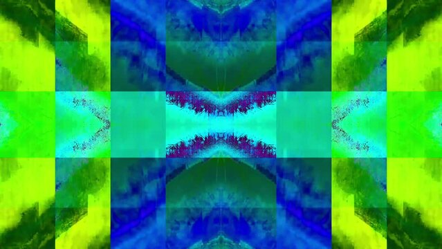 Kaleidoscope Illusionary Abstract Art. Flashing trippy mandala. 