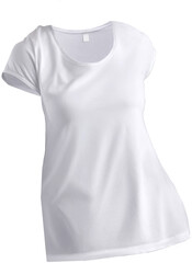 PNG. Woman t-shirt mockup 3d rendering, isolated on transparent background