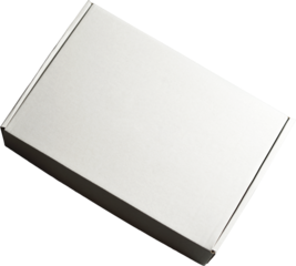 PNG. White box mockup isolated on transparent background