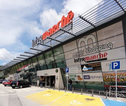 Modern Intermarche supermarket in Rio Maior, Centro - Portugal 
