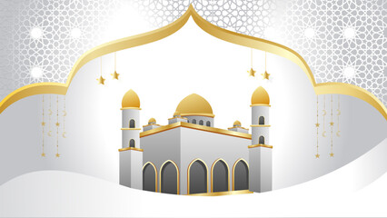 Eid Mubarak Greeting Card Islamic  luxury ornament background