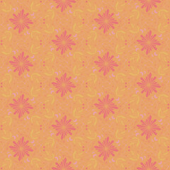 Crystal Star Moon Seamless Pattern Background Nature Plant Damask Art