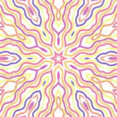 Fototapeta premium Abstract kaleidoscope background. Beautiful kaleidoscope seamless pattern. Multicolor mosaic texture. Seamless kaleidoscope texture. Unique kaleidoscope design