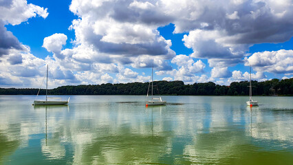 On the shore of the lake, Tuchom, Poland