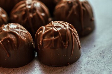 chocolate candy on a white background