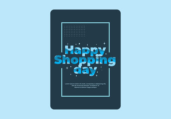Text effect design, Happy shopping day