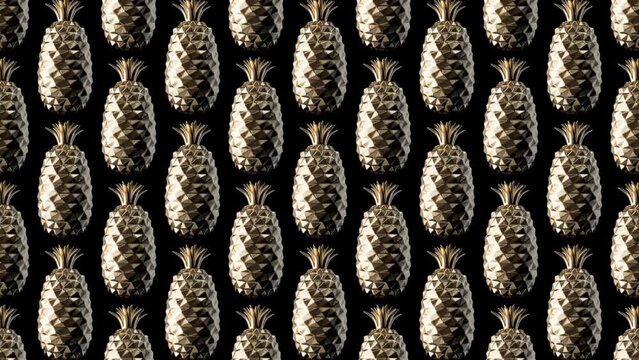 Golden Pineapple Pattern 