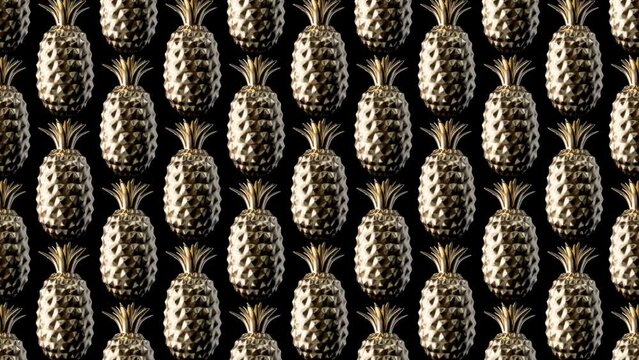 Golden Pineapple Pattern 