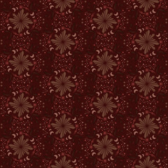 Crystal Star Moon Seamless Pattern Background Nature Plant Damask Art