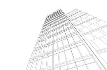 Obraz na płótnie Canvas Modern architecture building vector illustration