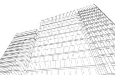 Fototapeta premium Modern architecture building vector illustration