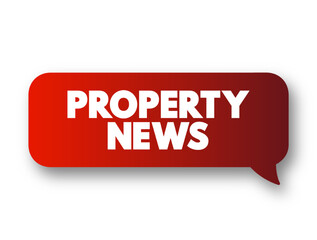 Property News text message bubble, concept background