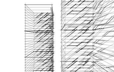 Modern architecture building vector illustration