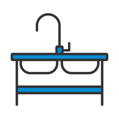 Icon Of Double Sink
