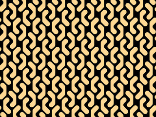 Abstract geometric pattern. A seamless vector background. Gold and black ornament. Graphic modern pattern. Simple lattice graphic design