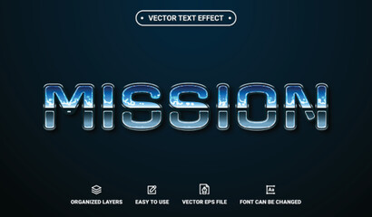 Mission Editable Vector Text Effect.