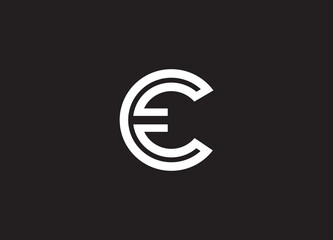 CE C E Letter Logo Design . Creative Modern Letters Vector Icon Logo Illustration. - obrazy, fototapety, plakaty