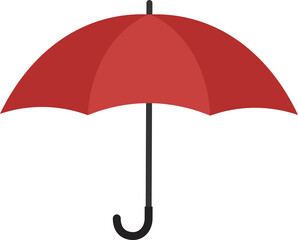Classic elegant opened red umbrella.