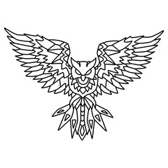 Obraz premium hand drawn eagle logo