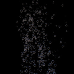 Bubble Effect Underwater Overlay on Black Background
