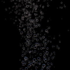 Bubble Effect Underwater Overlay on Black Background
