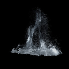 Water Splash / Spray Overlay on Black Background
