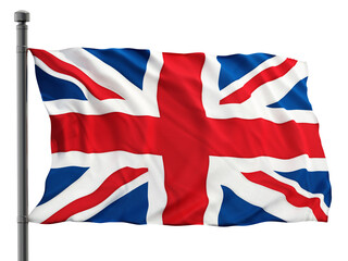Britain flag on transparent background.