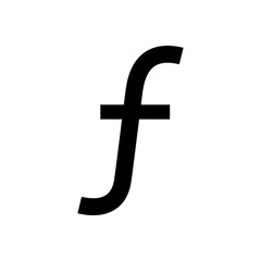 Obraz premium Aruban florin currency sign isolated on white background. Vector