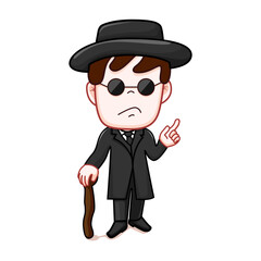 The Godfather Cartoon Vector Art Graphics 