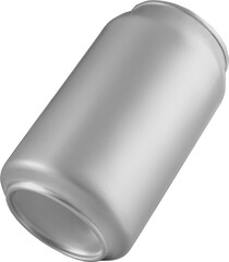 Mockup of an aluminum can 0.330, png, iron bottle for soda, water, isolated.