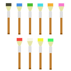 Illustration of Pixel Art Brush Set