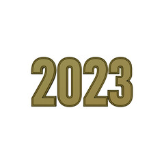 2023 3D Rendering 数字 年 透過PNG