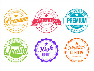 Premium quality retro vintage colorful badge  