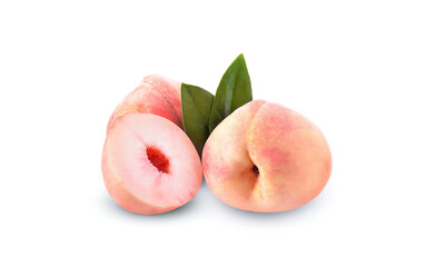 Japanese fruits, peaches isolated on white background