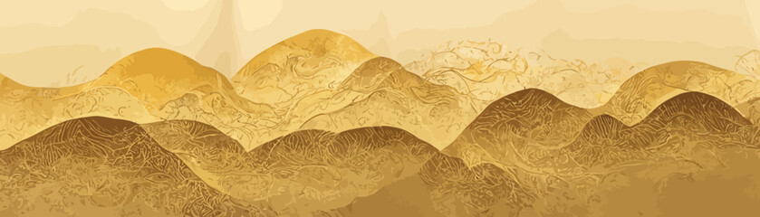 luxury gold abstract line art background vector