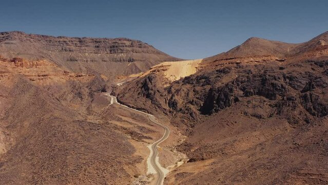Aerial, Mountainous Tabuk Region, Saudi Arabia