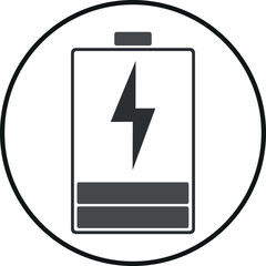 Charging Battery sign vector. Safety signs and symbols.