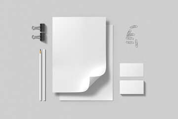 White paper and business card mockups