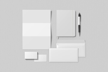 Blank stationery branding mockups