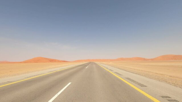 Driving Through The Deserts In The Tabuk Region, Saudi Arabia