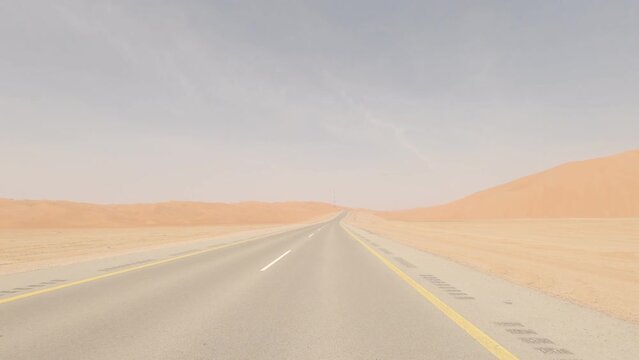 Driving Through The Deserts In The Tabuk Region, Saudi Arabia