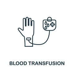 Blood Transfusion icon. Simple element from medical services collection. Filled monochrome Blood Transfusion icon for templates, infographics and banners