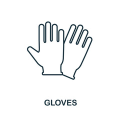 Gloves icon. Simple element from medical services collection. Filled monochrome Gloves icon for templates, infographics and banners